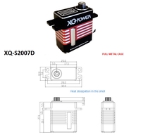 XQ POWER 2007D 9g 迷你数字 20g 微型舵机 8.4V 7KG 高扭矩钢齿轮可编程遥控飞机机器人无芯高压舵机