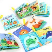 Songshan jouets usine en gros personnalisé ferme forêt tout-petits étudier l'éducation précoce anglais doux lavable tissu livre pour bébés
