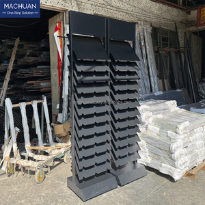 MACHUAN 定制现代风格铁质粉末涂层落地式瓷砖展示架可拉出式搁板易于组装浴室用 - Product Image 1