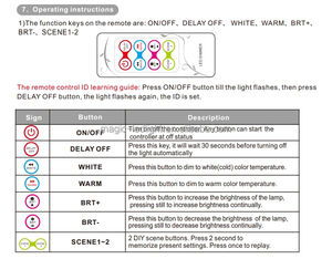 קיר הוביל ct בקר ct DC12V-48V 350ma 700ma קבוע קבוע מנורת חרוז <span class=keywords><strong>pwm</strong></span> אות <span class=keywords><strong>dimmer</strong></span> עם שלט רחוק Rf 8-מפתח עבור רצועת ct - Product Image 5