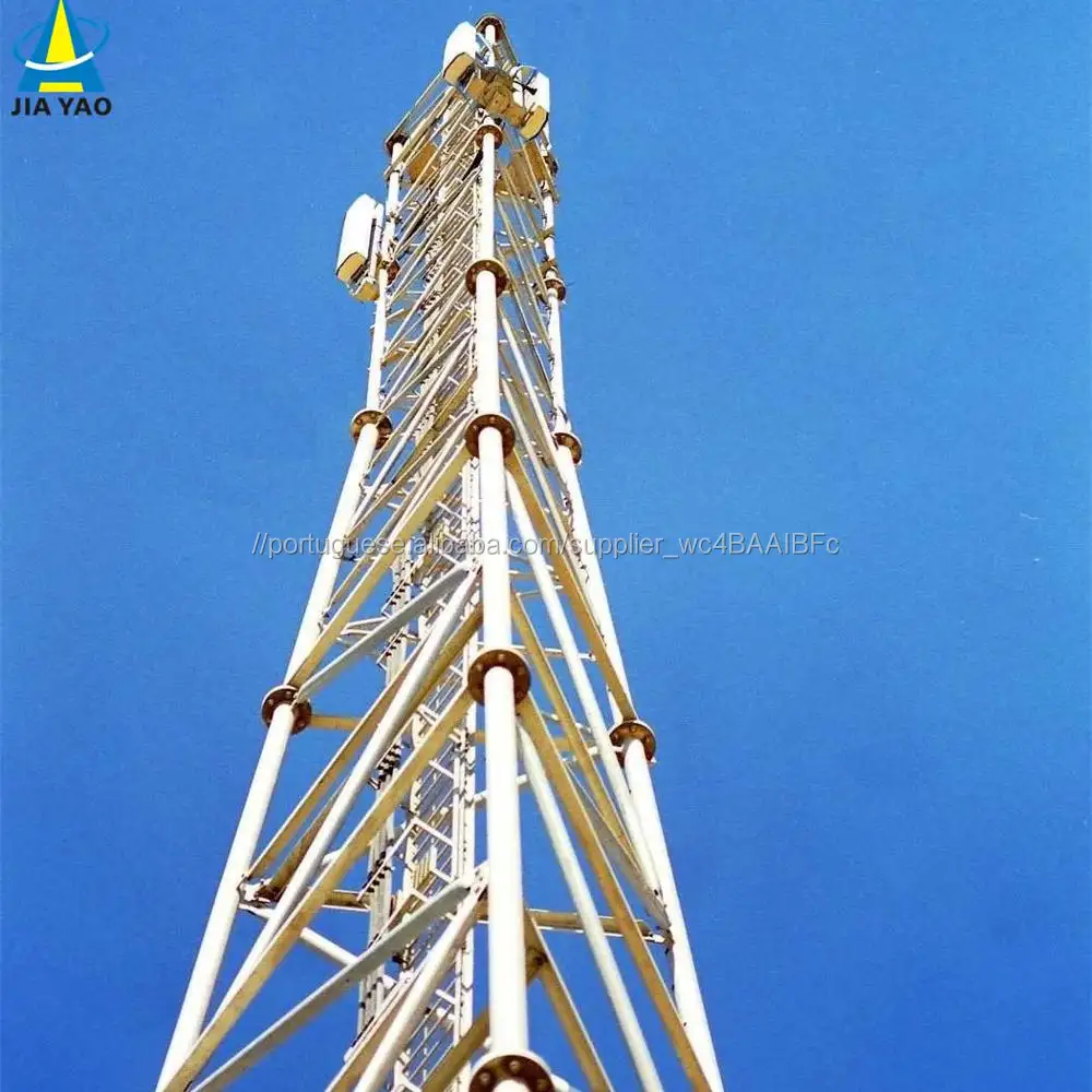 20m 30m 40m 50m auto 3-perna de apoio de telefone celular antena De Telecomunicações estação de rádio fm tipo de torre de aço