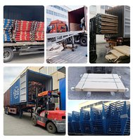 Pulvérisation de poudre électrostatique galvanisée Q235 Matériau pliable en treillis métallique d'acier Chariot à quatre roues à rouleaux Conteneur disponible en vente