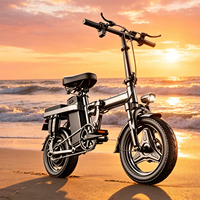 Vélo Électrique Pliant en Gros d'Usine, 4 Amortisseurs, Longue Autonomie, Portable, pour Adultes