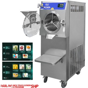 160L 10 chương trình thủ công Gelato hàng loạt máy đông lạnh Acai Bát phục vụ Máy làm kem cứng Điện áp thương mại 110V/220V/380V - Product Image 1