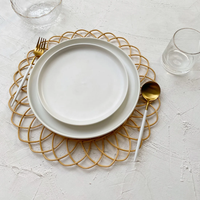Napperons en rotin en forme de fleur pour mariage, napperons tissés en jonc de mer et jacinthe d'eau, sous-plats décoratifs pour la maison et la cuisine