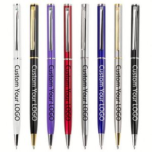Bolígrafo de Metal Delgado de 1.0 mm con Logotipo Personalizado de Lujo, Instrumento de Escritura Promocional para Negocios con Marca Personalizada - Product Image 1