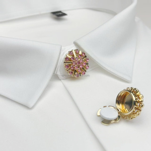 Bán Buôn Sang Trọng Tự Làm Quần Áo Nút Thanh Lịch 5-Màu Pha Lê Khuy Măng Sét Thanh Lịch Trang Trí Phụ Kiện Cho Bữa Tiệc Sinh Nhật OEM - Product Image 3