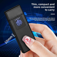 Briquet électronique USB classique en plastique, rechargeable et coupe-vent - Allumeur durable et écologique pour les voyages et l'utilisation de cigarettes