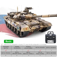 Heng uzun 3938-1 1/16 rus T90 7.0 radyo kontrol kızılötesi ana savaş tankı yükseltme Metal zırhlı askeri RC tankı duman ses