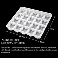 Boîte de rangement carrée et rectangulaire en plastique pour raviolis, plateau de congélation, organisateur de wontons pour cuisine