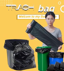 ถุงใส่ขยะพลาสติก PE สีดำกันน้ำได้จากโรงงาน - Product Image 2