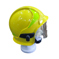 EN443 Premium A1 Casques de lutte contre l'incendie résistants au feu avec châle en feuille d'aluminium aramide et support de phare et glissière et double visière