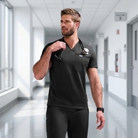 Tenues d'hôpital ajustées en nylon et élasthanne – Ensembles d'uniformes médicaux respirants, confortables et élégants – Vente en gros