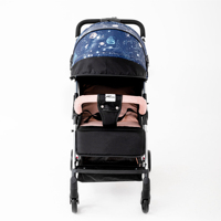 Poussette de bébé pliante légère poussette de voyage d'avion compacte avec siège inclinable à gravité pliable à une main auvent étanche UV