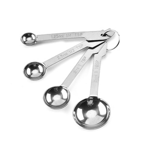 Ensemble de cuillères doseuses en acier inoxydable, 4 pièces, 15 ml, 5 ml, 2,5 ml, 1,25 ml, outil de cuisine pour la pâtisserie, qualité alimentaire - Product Image 2