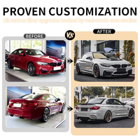 Mise à niveau vers le kit de carrosserie en fibre de carbone sèche de style M-Performance pour BMW Série 4 M4 F80 F82 F83 Petit kit de carrosserie Diffuseur arrière à lèvre avant