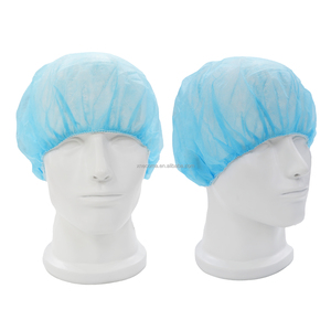 Cuffia Monouso CE in Tessuto Non Tessuto, Rete per Capelli in PP, Cuffia Chirurgica Blu Bianca Elastica - Product Image 1