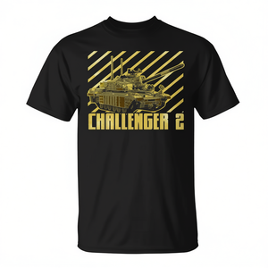 Challenger 2 Battle Tank <b>T</b>-<b>Shirt</b> <b>British</b> Military Design Black Men's <b>Shirt</b> - Product Image 2