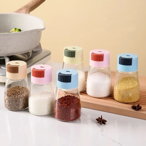 Measureable <b>Salt</b> Control <b>Salt</b> <b>Shaker</b> Kitchen Sealed Seasoning Jars Quantitative Press Seasoning Box Cumin Seasoning Bottle - Product Image 3