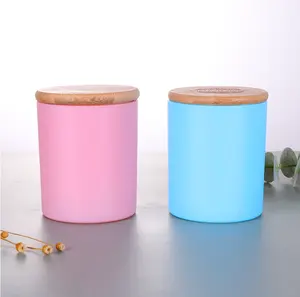 Purple/Green/ Pink/ Solid white Empty candle glass jars for candle jars glass luxury