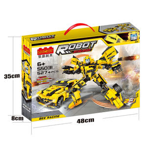 Juego de bloques de construcción modelo escarabajo para niños, construcción 2 en 1 con diseño creativo de juguete de abeja amarilla, ideal para regalo - Product Image 4