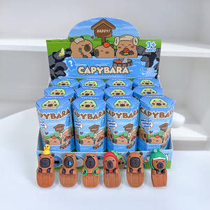 Venta caliente dibujos animados lindo Capybara cajas ciegas diversas figuras de acción de alta calidad PVC familia televisión ordenador Decoración personalizada - Product Image 2
