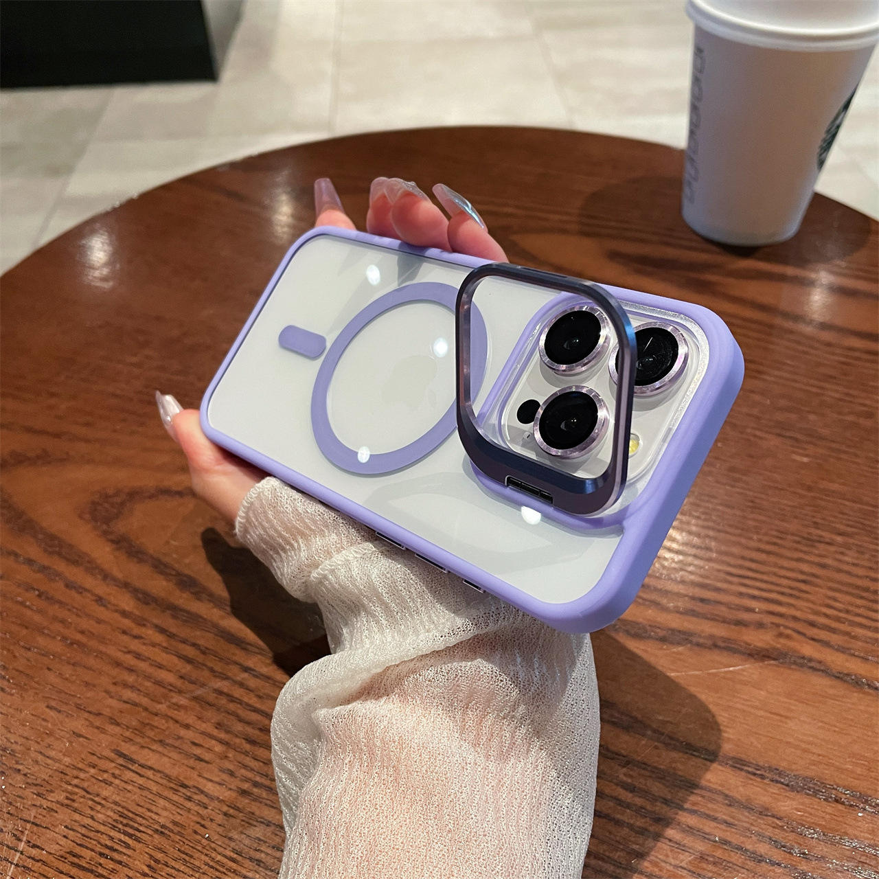 Violet clair + protecteur d'objectif