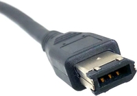 Negro IEEE 1394 Firewire 400 macho/macho Cable 6 pines/6 pines trenzado blindaje TPE USB Cable computadoras 6FT/10FT/15FT longitudes almacenadas