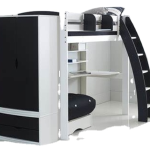 Muebles para Dormitorio Universitario, <span class=keywords><strong>Cama</strong></span> de Madera Resistente, Estilo Europeo, Litera <span class=keywords><strong>con</strong></span> Armario y Escalera para Apartamentos Juveniles - Product Image 2