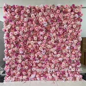 K-a92 bán buôn tùy chỉnh nhân tạo cuộn lên Hoa 8ft x 8ft 5D 3D hoa Bảng điều chỉnh Backdrop khác trang trí hoa và cây - Product Image 3