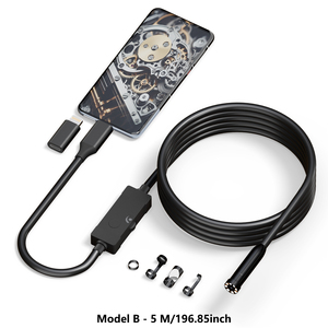 Endoscopio Industrial NTC70 1080P con Lente de 8mm y Cable Rígido, Capaz de Medir 1m/3m/5m/10m, Compatible con iOS y Android NTC70 T - Product Image 5