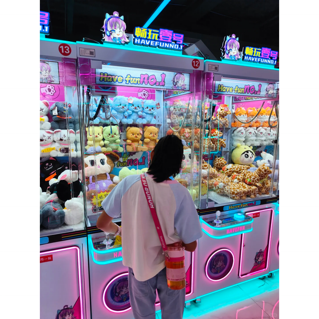 Coin Operated Crane Machine Metal Plush Catcher with 1 Year Warranty-Colourful Claw Game Console for Video Game City