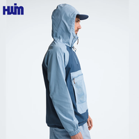 Logo personnalisé Nylon Spandex doux séchage rapide quart fermeture éclair pull léger imperméable Gym sport veste de course pour hommes