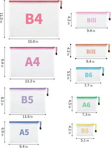 Multi-size Clear <b>File</b> Folders Custom Logo Plastic Document Pouch Mesh Bags with Zipper Pvc <b>Files</b> for Documents Organizer Bag - Product Image 2