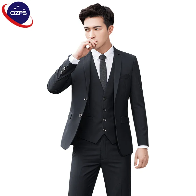 ODM OEM Wholesale Custom Logo Polyester Viscose Double Breasted Latest Mens Suit Designs Tuxedo Suits Men's Suits Blazer Jacket
