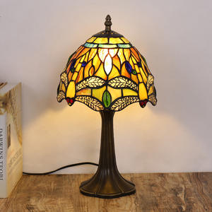 <b>Rustic</b> Countryside Colored Glass Dragonfly <b>Table</b> Lamps Creative Artistic <b>Bedside</b> <b>Tables</b> for Bedrooms and Offices - Product Image 4