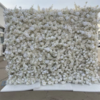 IFG Promotion Exceptionnelle : Rouleau de Mur de Fleurs Artificielles 5D Fait Main 8*9ft pour Décoration Mariage, Noël, Thanksgiving, Pâques, Fête des Mères