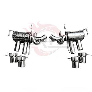 Vortex Stainless Steel Valved <b>Exhaust</b> for Ferrari F12 Berlinetta 6.3L with Mid Section Dual Silencer Quad Tips Assembly - Product Image 3
