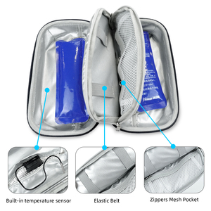 Chất Lượng Cao Xách Tay Insulin Mát Du Lịch Bệnh Tiểu Đường Thuốc Mát Organizer Với 2 Tái Sử Dụng Túi Nước Đá Cho Insulin - Product Image 2