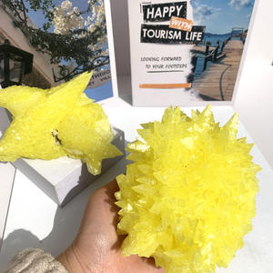 Jingfa <span class=keywords><strong>Pierre</strong></span> de cristal <span class=keywords><strong>jaune</strong></span> Fengshui de haute qualité Grappe de cristal de <span class=keywords><strong>soufre</strong></span> Spécimen de cristal de guérison - Product Image 2