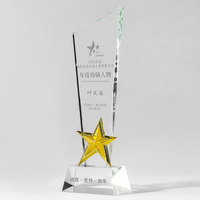 Trofeo de Cristal de Diamante Minimalista Ecológico de Alta Calidad con Logotipo Personalizado, Impresión UV y Grabado Láser para Ceremonias de Premiación