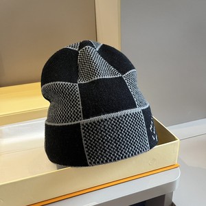 Chapeau en laine tricotée classique de luxe pour femmes et hommes, de haute qualité, chaud, décontracté, simple, pour l'extérieur - Product Image 2