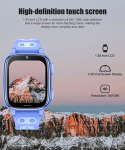 นาฬิกาสมาร์ทวอทช์เด็ก รุ่น 2026 D57 4G หน้าจอ IPS สี่เหลี่ยม ขนาด 1.83 นิ้ว แบตเตอรี่ 730mAh รองรับการโทรฉุกเฉิน SOS ระบบระบุตำแหน่ง WiFi+LBS+GPS สายรัดยาง IP67 - Product Image 3