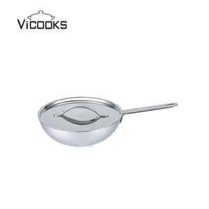 <strong>Top</strong> Professional <strong>Wok</strong> Stainless Steel Non-coating <strong>Wok</strong> Pan Cooking <strong>Wok</strong> With SS Lid - Product Image 1