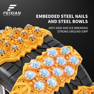 Nouvelles chaînes à <span class=keywords><strong>neige</strong></span> universelles FEIXIAN en TPU pour voitures et SUV, hiver, glace, sans dommage pour les pneus, 165-285 mm, installation facile, approvisionnement en vrac - Product Image 4