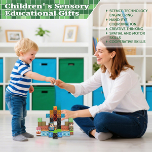 100 pièces <span class=keywords><strong>de</strong></span> blocs <span class=keywords><strong>de</strong></span> <span class=keywords><strong>construction</strong></span> magnétiques en plastique, ensemble <span class=keywords><strong>de</strong></span> cubes empilables <span class=keywords><strong>de</strong></span> 2 cm, certifiés sûrs pour les adolescents, les adultes, les garçons et les filles, pour le développement - Product Image 3