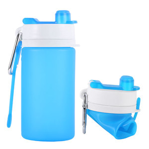 Bouteille d'eau pliable isolée pour enfants avec logo personnalisé, en silicone, pour le sport - Product Image 4