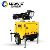 Diesel IP65 7m 9m 4x400W 4x1000W LED Hydraulischer Mobiler Bau-Lichtturm