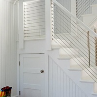 Kit de balustrade moderne sur mesure en câble d'acier inoxydable 316 blanc pour escalier, appartement, villa, hôtel - Résistant à l'eau et à la rouille