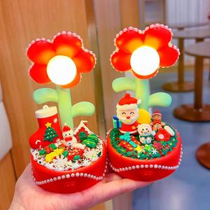ชุดงานฝีมือทำไฟกลางคืนรูปดอกไม้ครีมมี่กาว DIY สำหรับคริสต์มาส สำหรับตกแต่งห้องนอนเด็ก ธีมการ์ตูน วัสดุพลาสติก สำหรับเด็กอายุ 4-6 ปี - Product Image 2